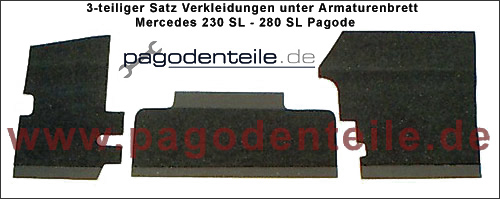 Verkleidung unter Armaturenbrett Mercedes SL Pagode